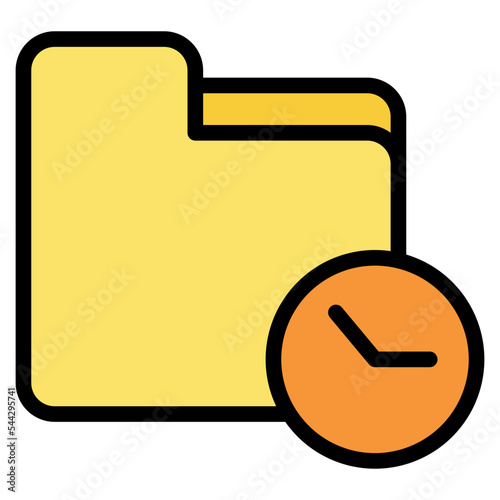 history folder file document digital icon