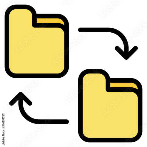 move folder file document digital icon