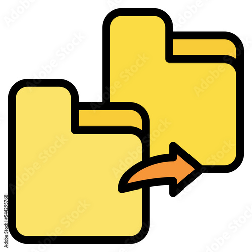 move folder file document digital icon
