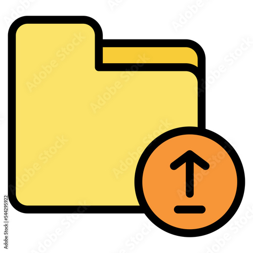 upload folder file document digital icon