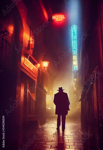 Detective in an alley