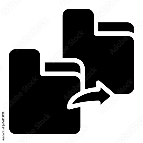 move folder file document digital icon