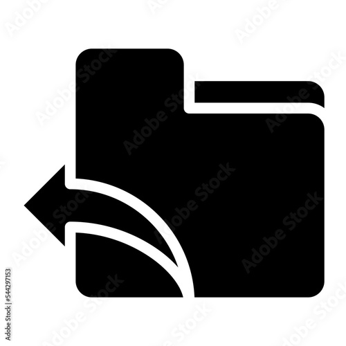 previous folder file document digital icon