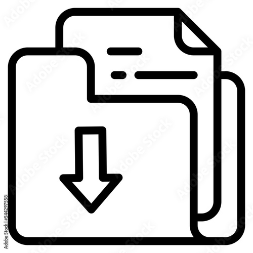 download folder file document digital icon