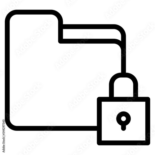 encrypted folder file document digital icon