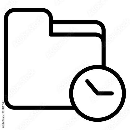 history folder file document digital icon