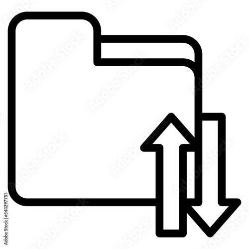 sort folder file document digital icon