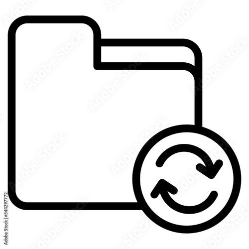 sync folder file document digital icon