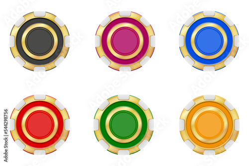 casino gambling chips vector illustration