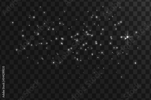 Wallpaper Mural Vector sparkles on a transparent background. Christmas abstract pattern. Sparkling magical dust particles. Torontodigital.ca