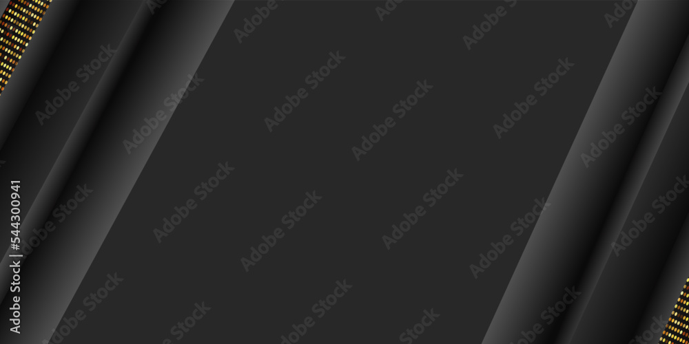 Dark grey background with golden sparkling and dark gradient. Dark grey background with golden sparkling and dark gradient.