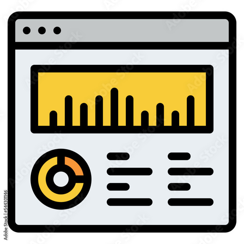 analysis web page layout interface icon