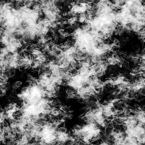 Seamless Pattern of Smoke in Black background