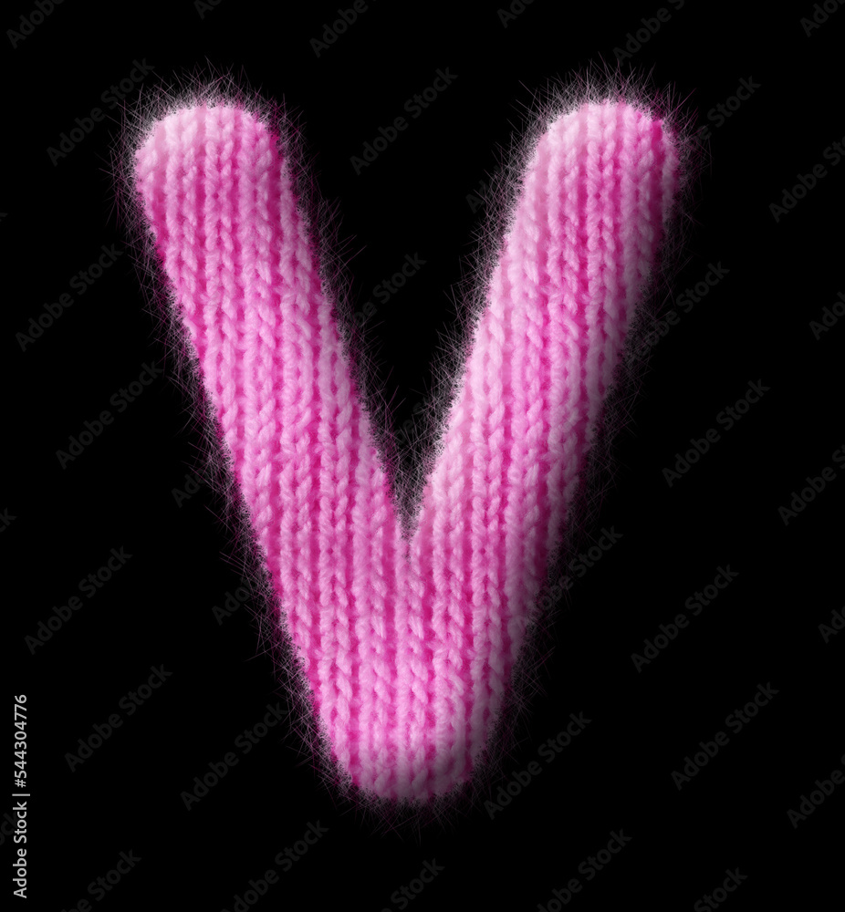 letters with the texture of pink wool letters with the texture of pink wool