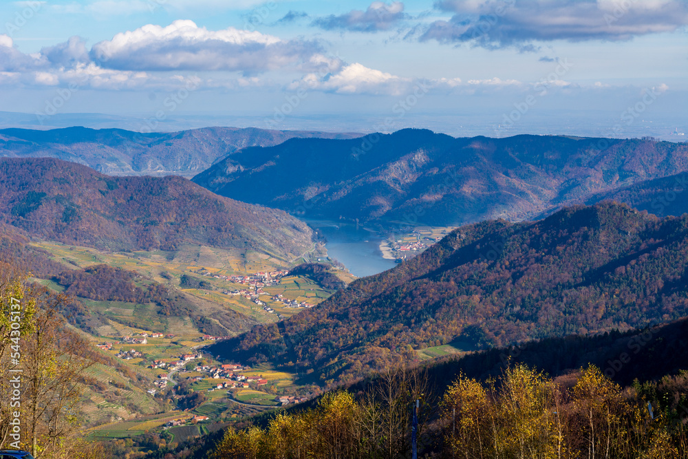 Panoramic view of the Wachau Valley in Austria