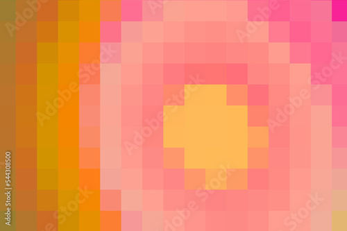 Pixel yellow, pink, orange and brown layers