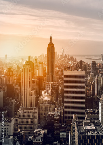 Vista aérea de atardecer en New York,Estados Unidos © Helena GARCIA