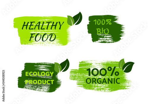 Green natural bio labels