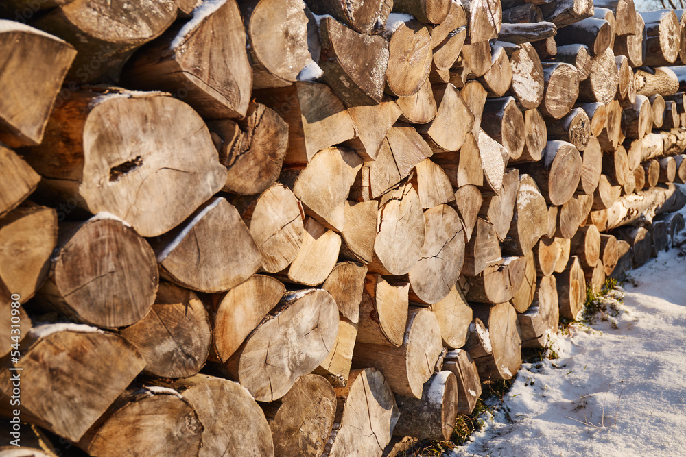 Rural area of ukrainian village in mountains. Winter touristic trails in Carpathian mountains. Borzhava, Ukraine