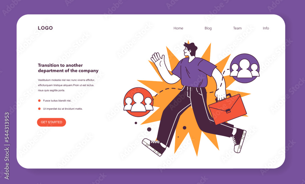 Obraz premium Transition to another department of the company opportunity