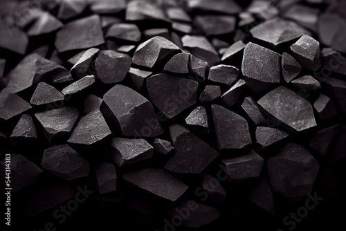 Dark and grey grainy stone and coal texture illustration
