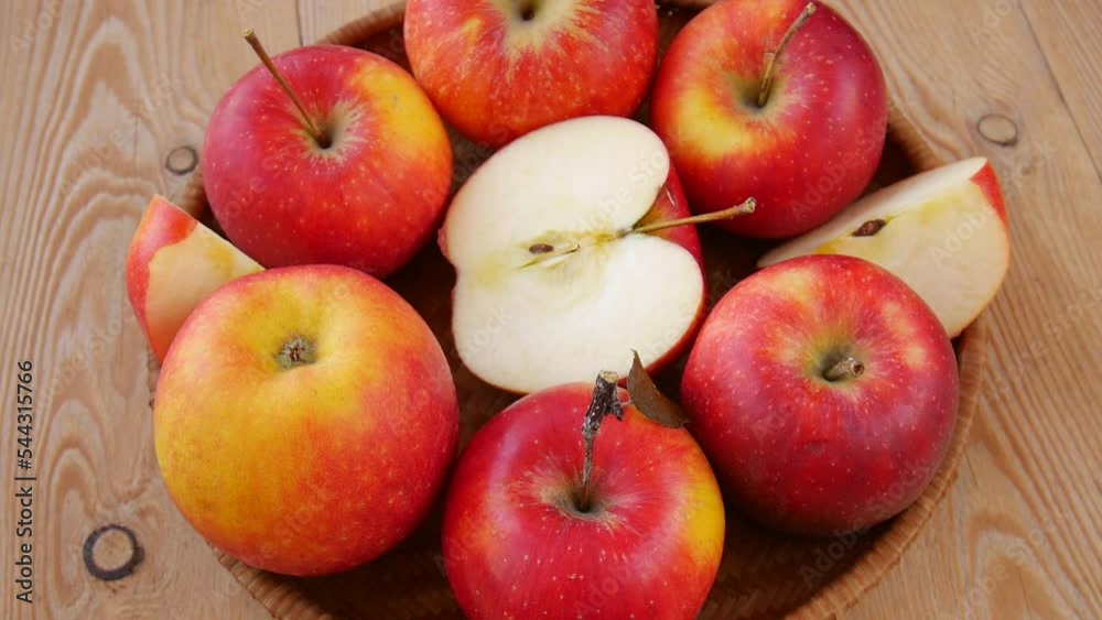 Ripe apples in a basket. Ripe apples in a basket.