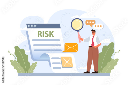 Business or financial risk concept. Challenge, danger or difficulty
