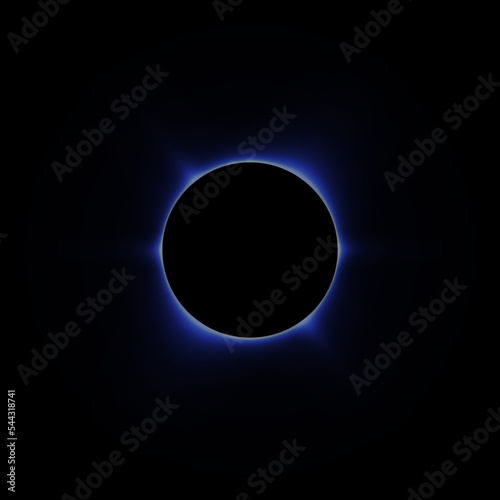 Solar Eclipse Effect Blue Colour