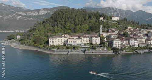 Wallpaper Mural 4K Aerial - Slow pull back from Hotel in Bellagio Lake Como, Italy Torontodigital.ca