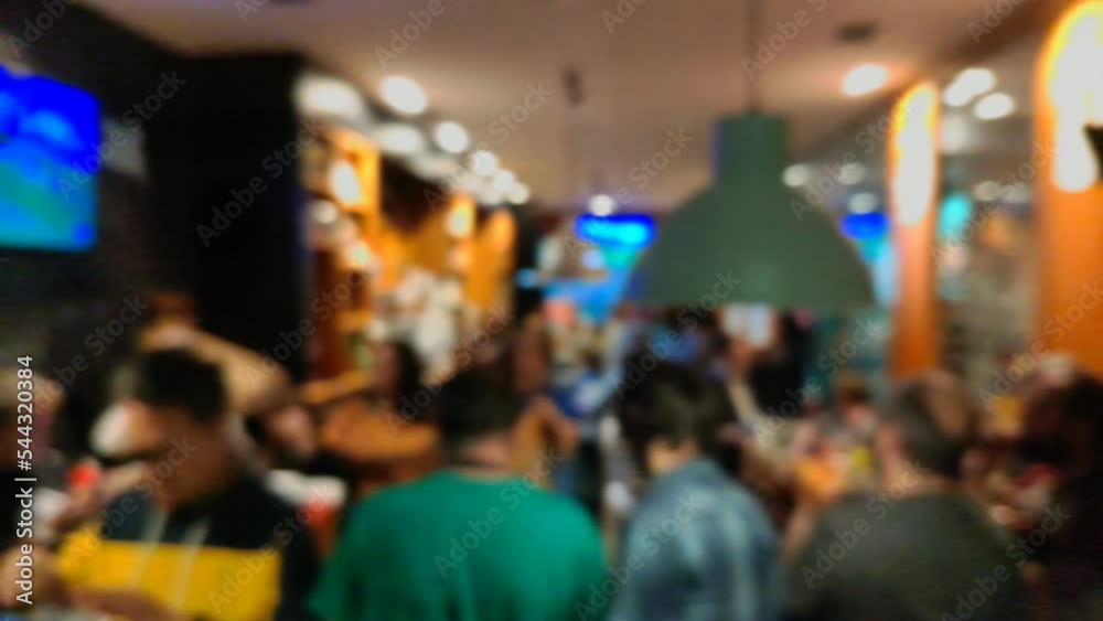 custom made wallpaper toronto digitalmany people eat snacks and drink socializing, talking and enjoying inside a busy bar with music at the end of the work week at night, unfocused blocked shot, Ordes, Galicia, Spain