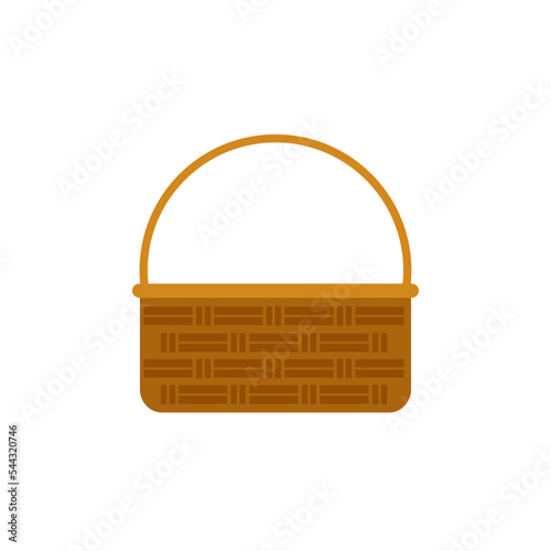 Bamboo basket on a white background