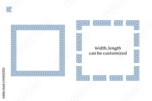Greek frame border illustration vector patterns 2 ,eps file can edit color 