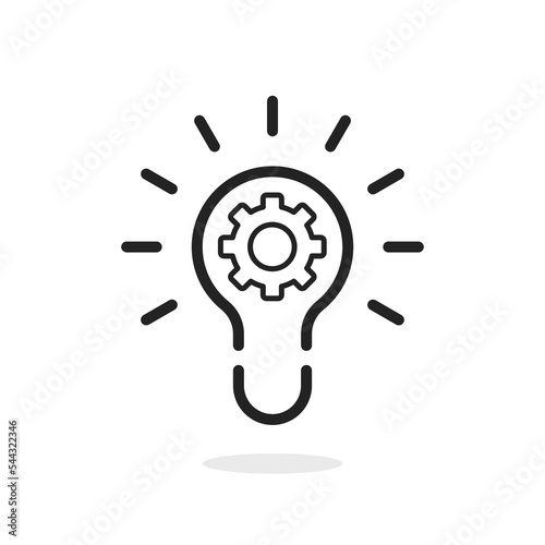 linear black light bulb with gear inside