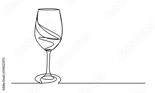 continuous line wine glass