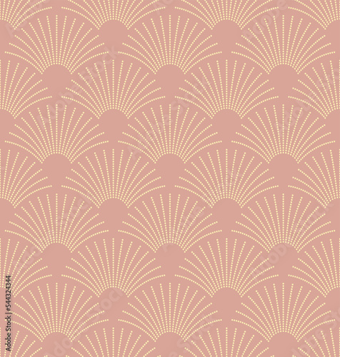 Art Deco geometric seamless pattern. Vintage 1920s wallpaper. Vector background in retro style , trendy and elegant design for wallpaper, wrapping paper, fabric, cover, package