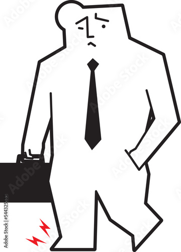 足が痛い男性会社員