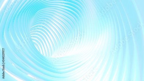 Abstract background spiral tunnel 3d render