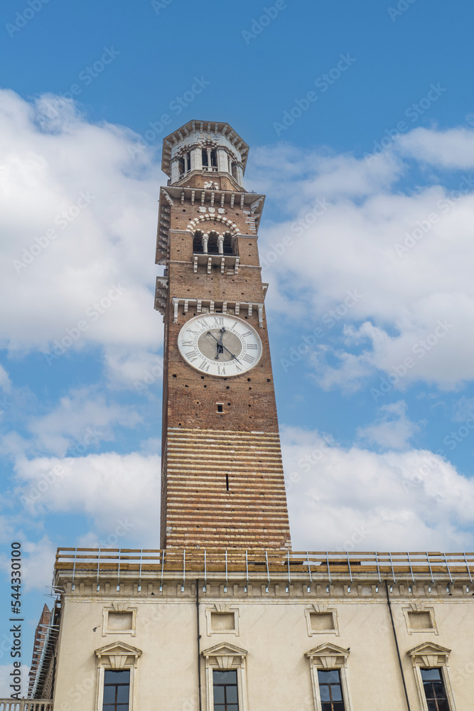 The beautiful tower of Lamberti in Verona