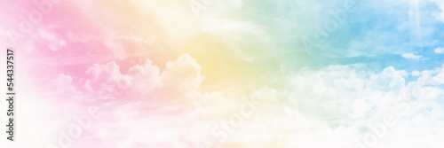 Panorama view beautiful pastel sky background © Sharmin