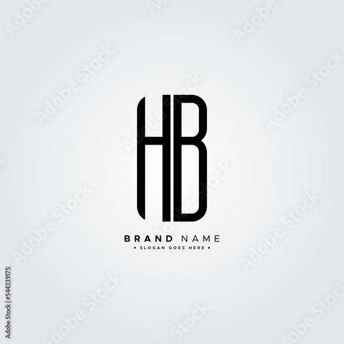 HB Minimal Vector Logo - Simple Business Logo for Monogram H and B
