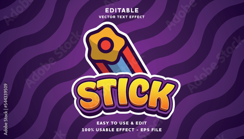 stick editable logotype with modern and simple style, usable for logo or campaign title