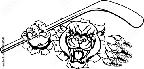 Photography Panther Ice Hockey Player Animal Sports Mascot