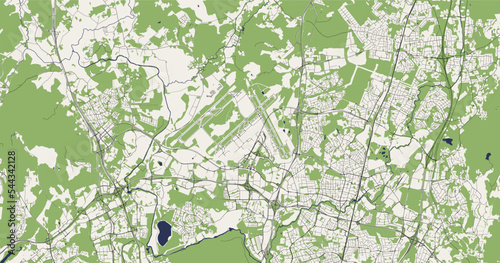 map of the city of Vantaa, Finland