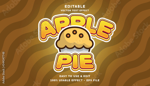 apple pie editable logotype with modern and simple style, usable for logo or campaign title