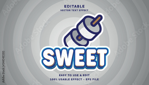 sweet editable logotype with modern and simple style, usable for logo or campaign title