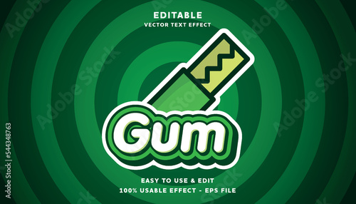 gum editable logotype with modern and simple style, usable for logo or campaign title