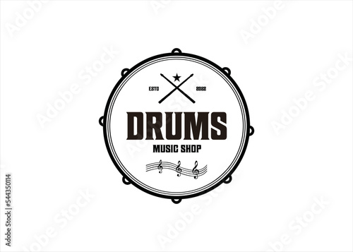 drums music logo design