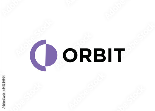orbit planet sun logo design