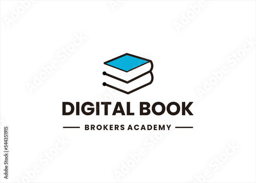 digital book logo design