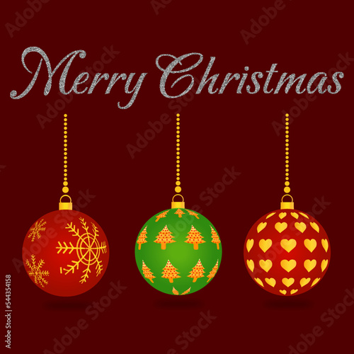 Beautiful Christmas balls vector illustration